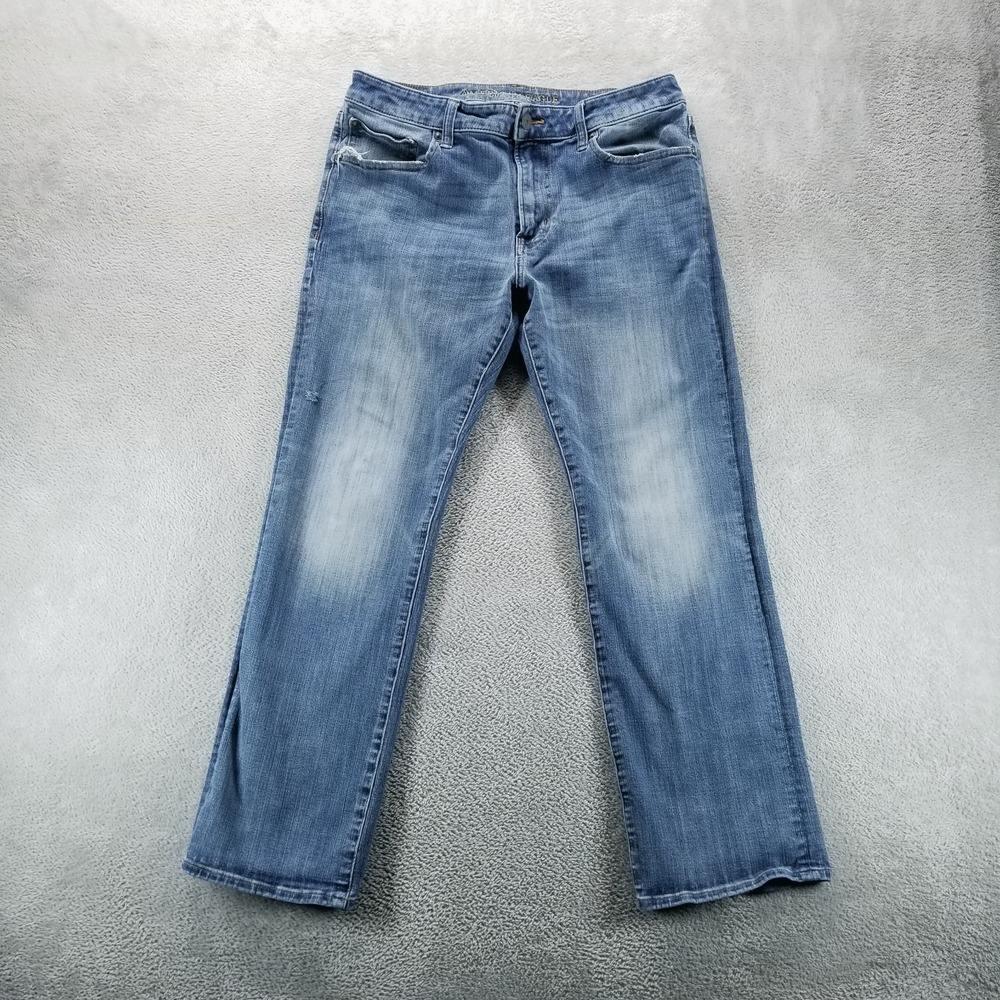 American Eagle Jeans Mens 34 Blue‎ Original Bootcut Mid Rise Stretch